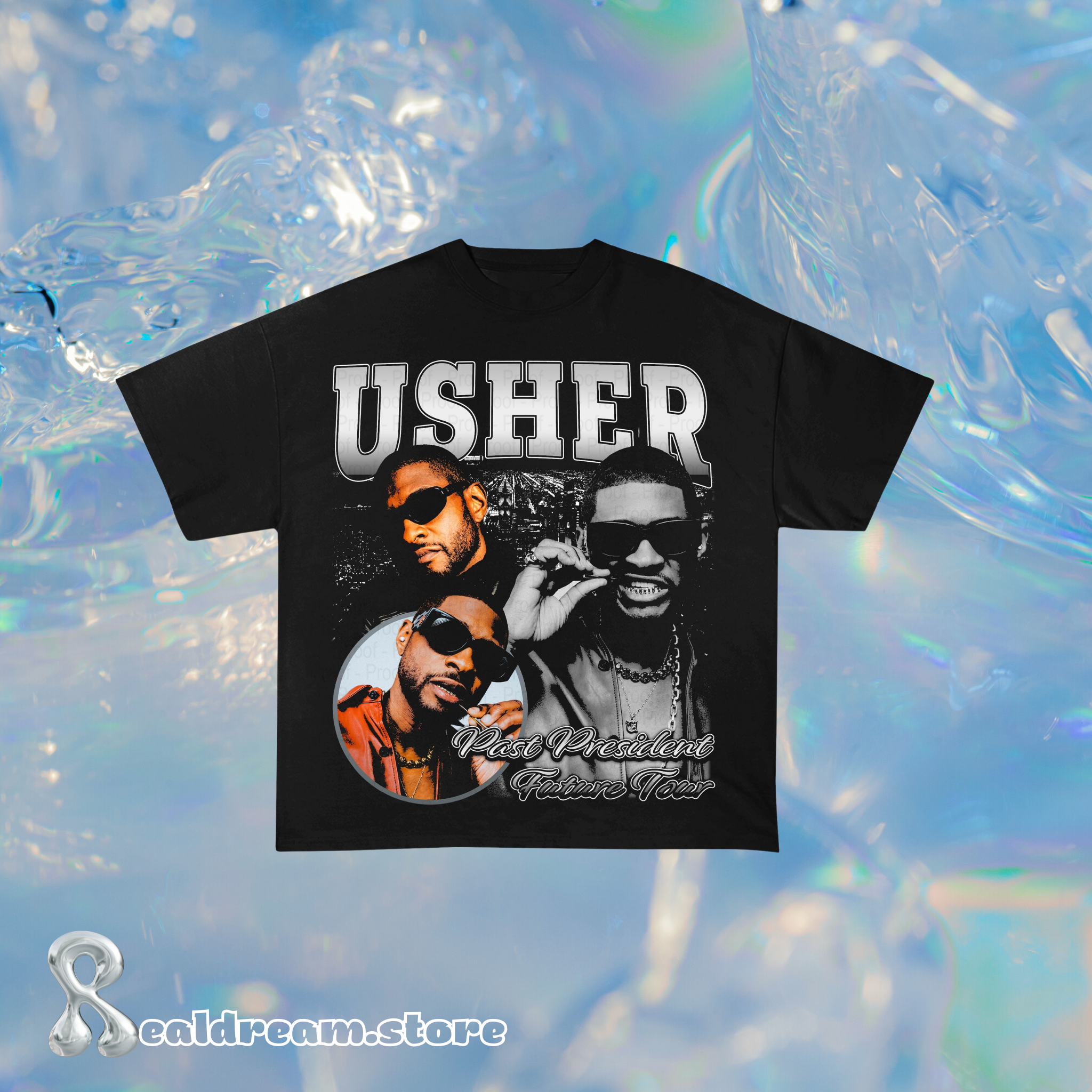 Usher Concert Shirt Past Present Future Tour Shirt